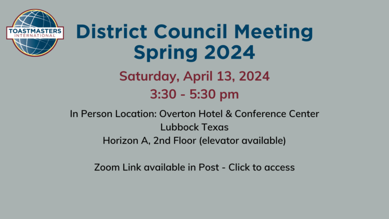 District Council Meeting Spring 2024